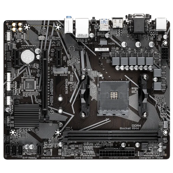 Tarjeta Madre GIGABYTE A520m S2h / Am4 / RYZEN 3000 Ready / 64GB X2 Ddr4 5100Mhz / 4 Sata / M.2 / 2X Pcie 3.0 / Hdmi-Dvi - Image 3
