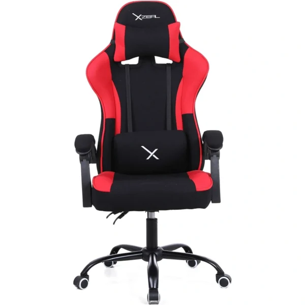 Silla GAMER XZEAL Xz20 / Base De Acero / Textil Ergonomico / Multi-Inclinacion / Respaldo Full-Lenght / Rojo Con Negro - Image 1