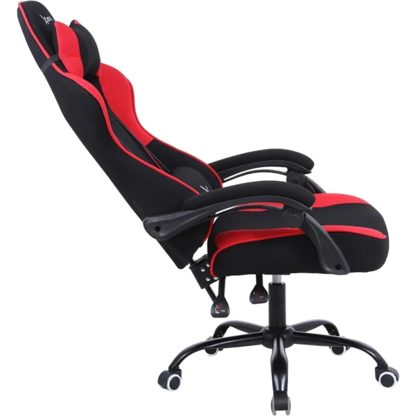 Silla GAMER XZEAL Xz20 / Base De Acero / Textil Ergonomico / Multi-Inclinacion / Respaldo Full-Lenght / Rojo Con Negro - Image 3