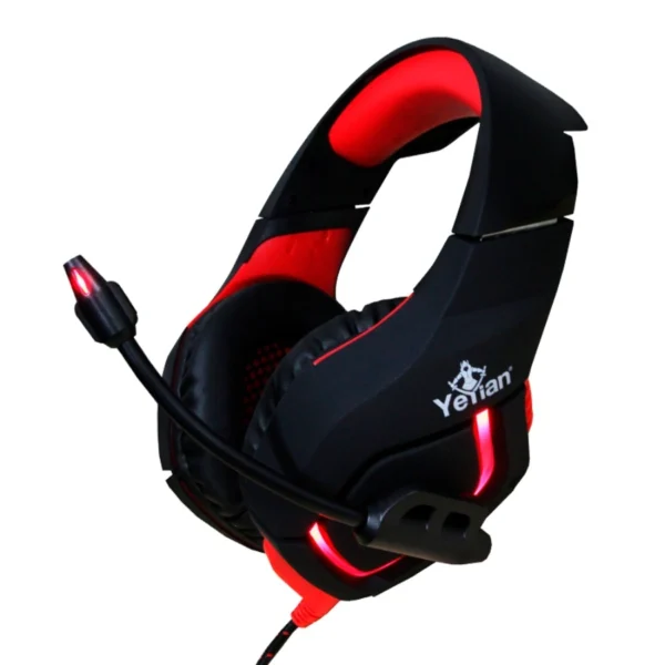 Diadema GAMER YEYIAN Wicked S3000 / Alámbrico / Con Micrófono / 2.2 Metros / Luz Led / Negro C/Rojo - Image 1