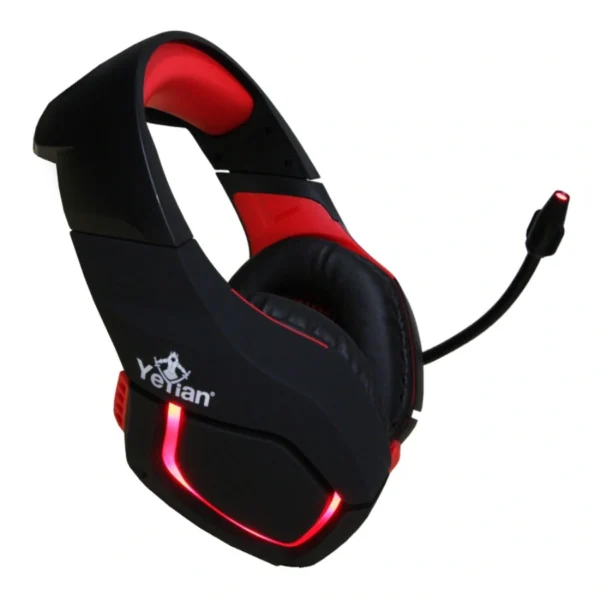 Diadema GAMER YEYIAN Wicked S3000 / Alámbrico / Con Micrófono / 2.2 Metros / Luz Led / Negro C/Rojo - Image 3