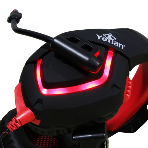 Diadema GAMER YEYIAN Wicked S3000 / Alámbrico / Con Micrófono / 2.2 Metros / Luz Led / Negro C/Rojo - Image 5
