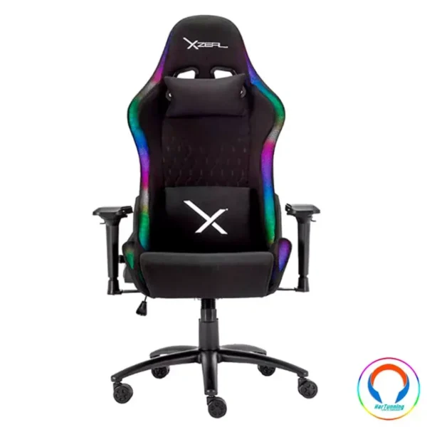 Silla GAMER XZEAL Xz15 RGB / Tela Automotriz / Piston Clase 4 / Ajuste De Inclinacion 180° / Negro - Image 1
