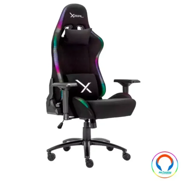 Silla GAMER XZEAL Xz15 RGB / Tela Automotriz / Piston Clase 4 / Ajuste De Inclinacion 180° / Negro - Image 2