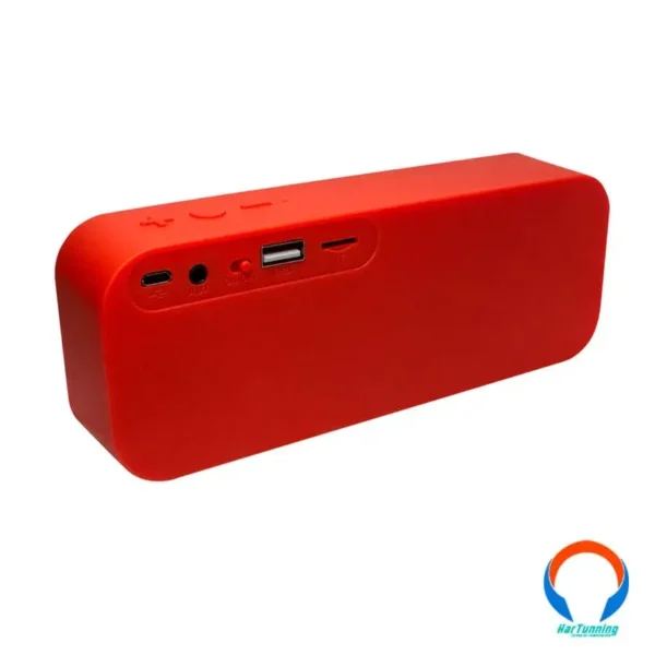 Bocina VORAGO Bsp-150 / Bluetooth, Micro Sd, Usb, 3.5MM / Alcance 10 Mts / Rojo - Image 5