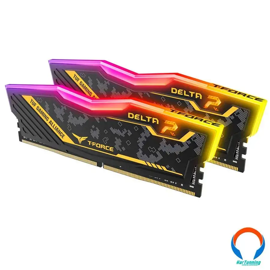 TF9D416G3200HC16CDC0111 Kit De Memoria RAM Uddimm Teamgroup Delta Tuf Alliance / 16GB 2X8GB / Ddr4 3200 MHz* OC / RGB / Negro - Image 1