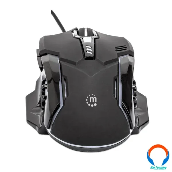 Mouse GAMER Manhattan Óptico Tipo GAMER / Led / Alámbrico / Usb / 3200 Dpi / Negro / 179256 - Image 4