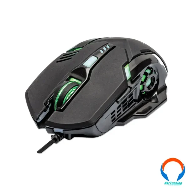 Mouse GAMER Manhattan Óptico Tipo GAMER / Led / Alámbrico / Usb / 3200 Dpi / Negro / 179256 - Image 1