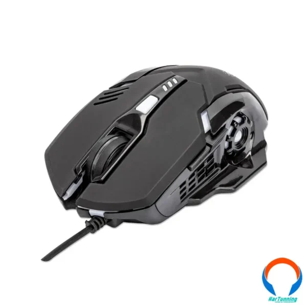 Mouse GAMER Manhattan Óptico Tipo GAMER / Led / Alámbrico / Usb / 3200 Dpi / Negro / 179256 - Image 2