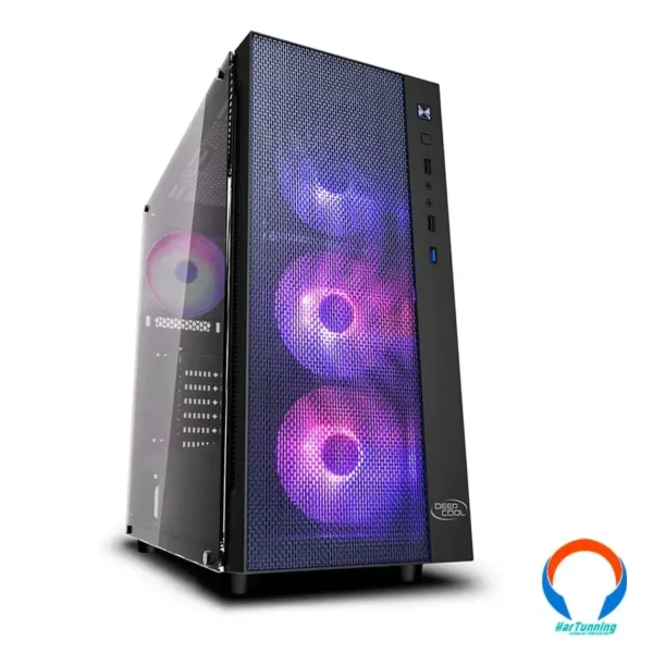 Gabinete Deepcool Matrexx 55 Mesh Add-RGB 4F / E-ATX, ATX, Micro-ATX, Mini-Itx / Cristal Templado / 4 Vent. Incluidos / Negro - Image 1
