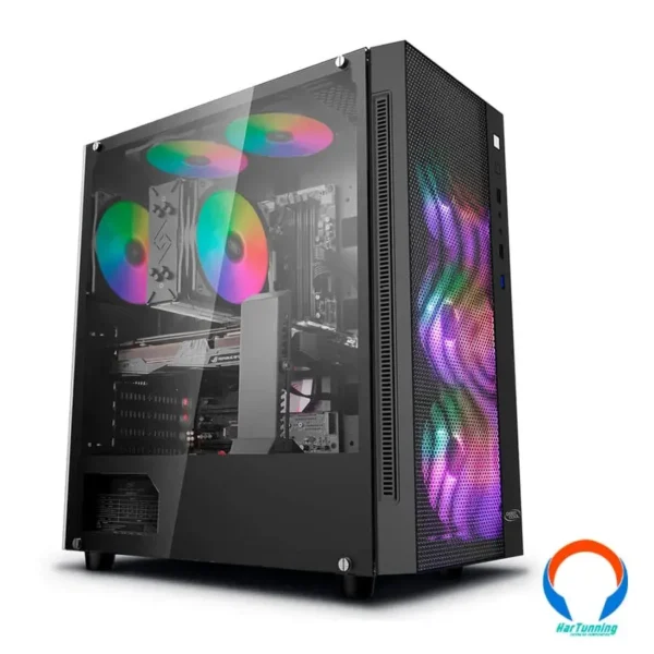 Gabinete Deepcool Matrexx 55 Mesh Add-RGB 4F / E-ATX, ATX, Micro-ATX, Mini-Itx / Cristal Templado / 4 Vent. Incluidos / Negro - Image 2