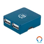 Micro Hub Manhattan / 4 Puertos / Usb2.0 / Velocidad De Transferencia 1.5, 12 Y 480 Mbps / Azul - Image 2