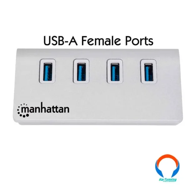 Hub Manhattan / Usb 3.0 / 4 Puertos / Capacidad De Trasnferencia 5 Gbps / Negro - Image 4
