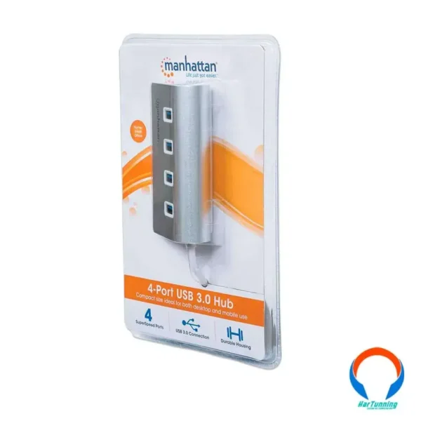 Hub Manhattan / Usb 3.0 / 4 Puertos / Capacidad De Trasnferencia 5 Gbps / Negro - Image 5