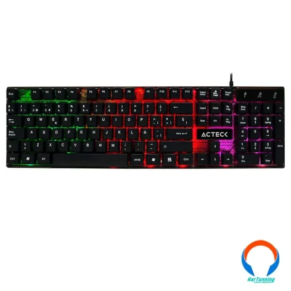 Teclado GAMER Alambrico Acteck Aurean X / Alámbrico / Usb / Led Retroiluminado / Español / Negro - Image 2