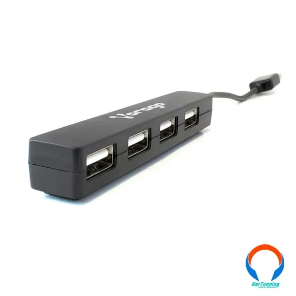 Hub VORAGO Hu-100 / 4 Puertos Usb 2.0 / 480 Mb/S / 5V / Negro / Hu-100 - Image 2