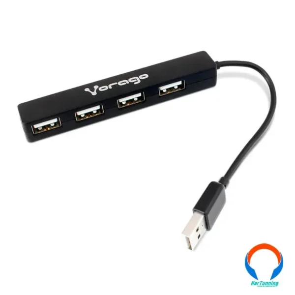 Hub VORAGO Hu-100 / 4 Puertos Usb 2.0 / 480 Mb/S / 5V / Negro / Hu-100 - Image 4