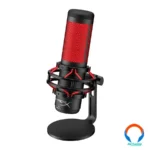 Microfono Hyperx Quadcast / Alambrico / Usb / Compatible Pc, Mac / Montura Anti-Vibraciones Incorporado / Negro Con Rojo