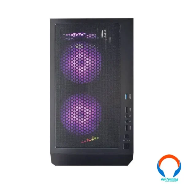Gabinete GAMER Naceb Technology Zion RGB / Cristal Templado / ATX / 3 Ventiladores Inc. / Usb 3.0 / Negro / Na-0612 - Image 3