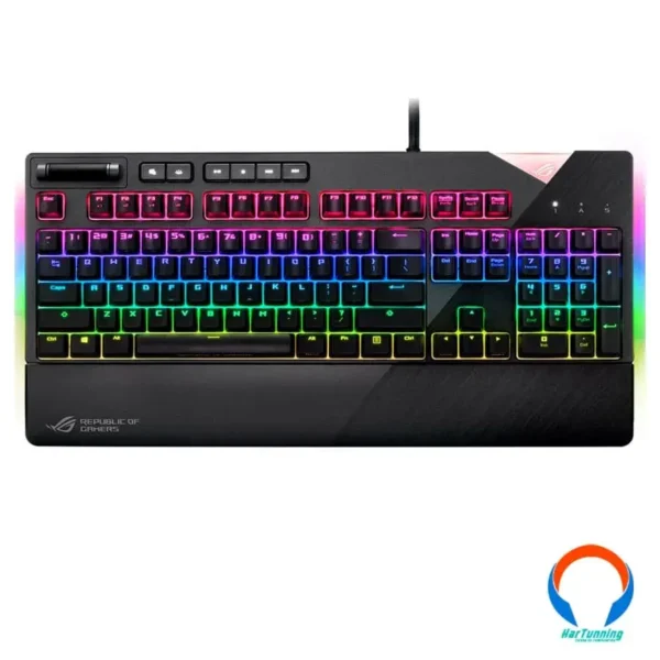Teclado GAMER ASUS Xa01 Rog Strix Flare / Mecanico / Cherry Mx Red / RGB / Usb / Anti-Ghosting / Ingles / Negro - Image 4
