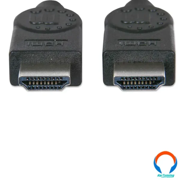 Cable Hdmi Manhattan 306133 / 5.0M / 1080P 4K / 3D Blindado / Negro - Image 3