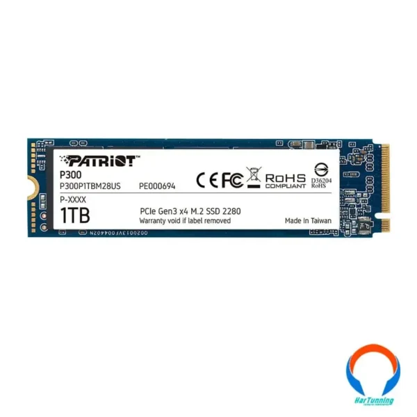 Nvme Unidad De Estado Sólido Patriot P300 M.2 / 1TB / PCI Express 3.0 / Lectura 2100MB/S, Escritura 1650MB/S - Image 2