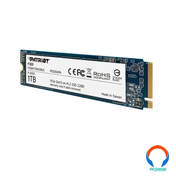 Nvme Unidad De Estado Sólido Patriot P300 M.2 / 1TB / PCI Express 3.0 / Lectura 2100MB/S, Escritura 1650MB/S - Image 3