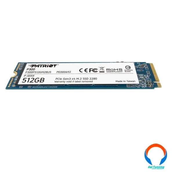 Nvme M.2 Patriot P300 512GB / 2280 / Pcie Gen 3X4 / Tecnología Ecc Nandxtend / Lectura 1700MB/S, Escritura 1200MB/S - Image 4