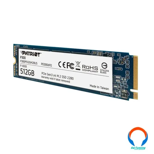 Nvme M.2 Patriot P300 512GB / 2280 / Pcie Gen 3X4 / Tecnología Ecc Nandxtend / Lectura 1700MB/S, Escritura 1200MB/S - Image 3