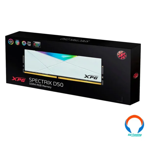 Memoria RAM DIMM XPG Spectrix D50 RGB / DDR4 16GB / 3200MHz* OC / Aura Sync / Blanco - Image 2