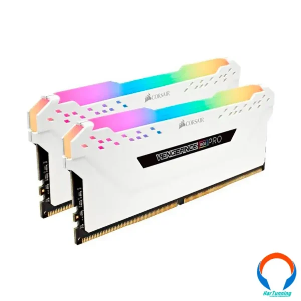 Kit De Memoria RAM DIMM CORSAIR Vengeance RGB PRO / 16GB 2x8GB DDR4 / 3000MHz* OC / Blanco - Image 2