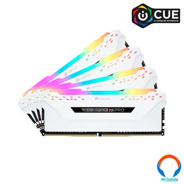 Kit De Memoria RAM DIMM CORSAIR Vengeance RGB PRO / 16GB 2x8GB DDR4 / 3000MHz* OC / Blanco - Image 3