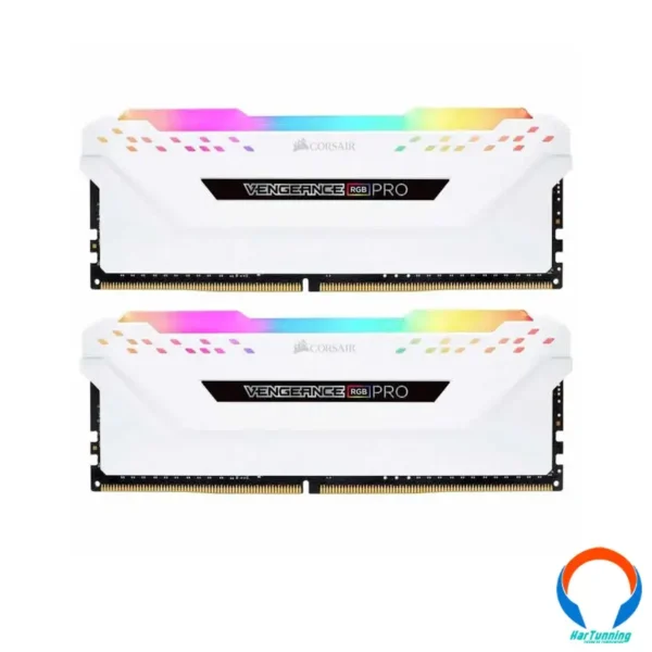 Kit De Memoria RAM DIMM CORSAIR Vengeance RGB PRO / 16GB 2x8GB DDR4 / 3000MHz* OC / Blanco - Image 1