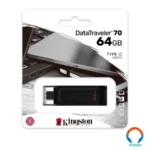 Memoria USB KINGSTON TECHNOLOGY DT70 / 64GB / Interfaz 3.2 / Negro