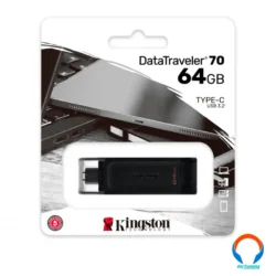 Memoria USB KINGSTON TECHNOLOGY DT70 / 64GB / Interfaz 3.2 / Negro