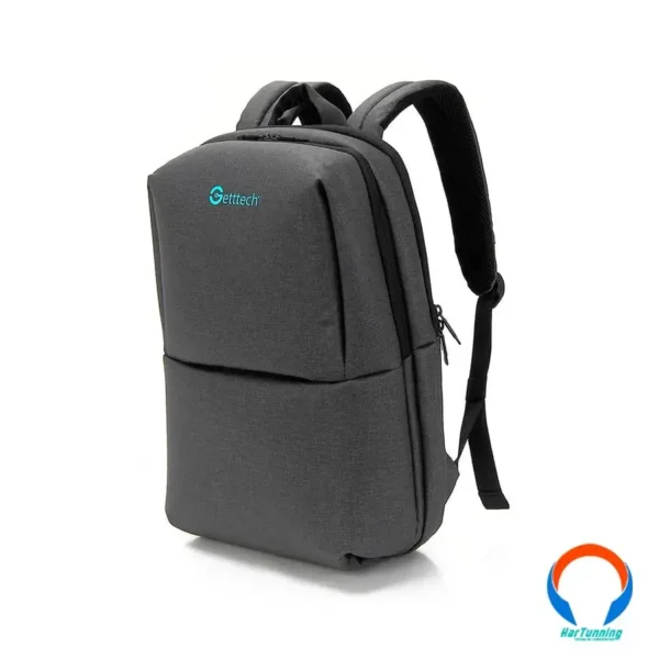 Mochila GETTTECH GMS-22002 / 15.6” / Resistente Al Agua / 3 Compartimentos / Gris oscuro - Image 2