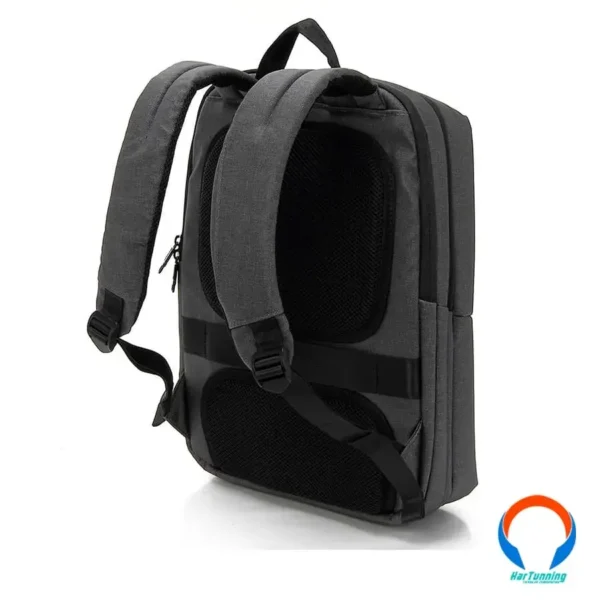Mochila GETTTECH GMS-22002 / 15.6” / Resistente Al Agua / 3 Compartimentos / Gris oscuro - Image 3