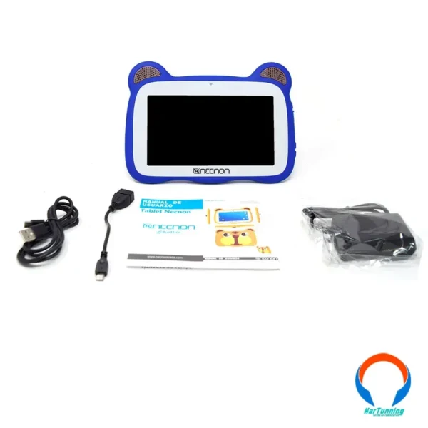 Tablet NECNON M002W-2T-AZ KIDS / 7"/ Android 10 / RAM 2GB / Almacenamiento 16GB / FRONTAL 0.3MP, TRASERA 2MP / Bluetooth / Tigre / Azul - Image 1