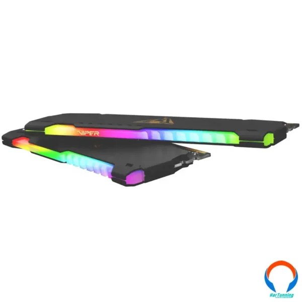 Memoria RAM Dimm Patriot Viper Steel RGB 8GB / DDR4 3600MHz* OC / CL20 / Aura Sync / Negro - Image 2