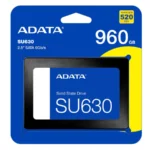 Unidad De Estado Solido SSD ADATA ULTIMATE SU630 960GB / 2.5” / Sata III / Lectura 520MB/S, Escritura 450MB/S / QLC 3D NAND