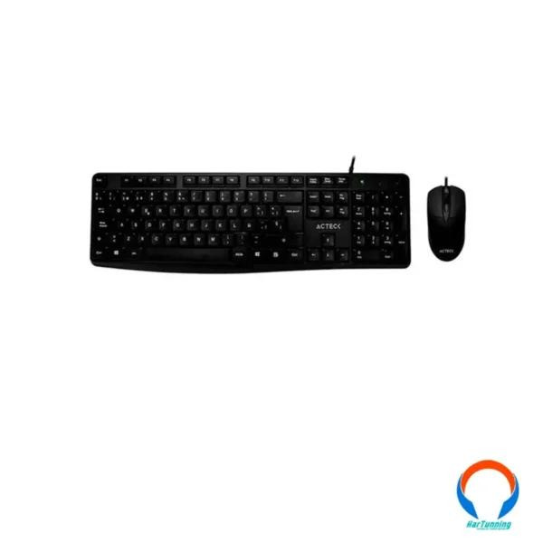 Kit Teclado Y Mouse ACTECK MK210 / Alámbrico / USB / 1000 DPI / Negro - Image 1