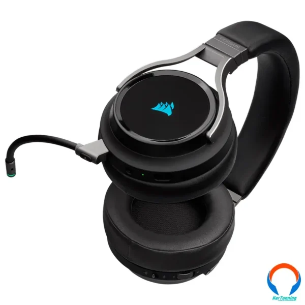 Diadema Gamer Corsair Virtuoso Wireless Rgb Led / Microfono Extraíble / Sonido Envolvente 7.1 / Pc, Ps4 / Usb / 3.5mm / Negro - Image 3