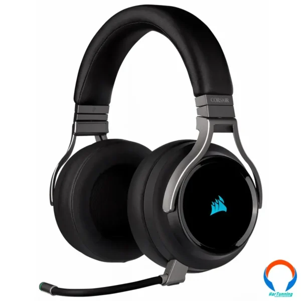 Diadema Gamer Corsair Virtuoso Wireless Rgb Led / Microfono Extraíble / Sonido Envolvente 7.1 / Pc, Ps4 / Usb / 3.5mm / Negro - Image 1
