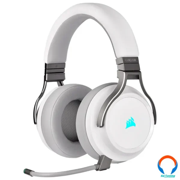 Diadema Gamer Corsair Virtuoso Wireless Rgb Led / Microfono Extraíble / Sonido Envolvente 7.1 / Pc, Ps4 / Usb / 3.5mm / Blanco - Image 1