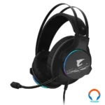 Diadema Gaming GIGABYTE AORUS H1 RGB / Usb 2.0 / Silenciador De Sonido Exterior / Controlador / Micrófono / Canal 7.1 / Negro