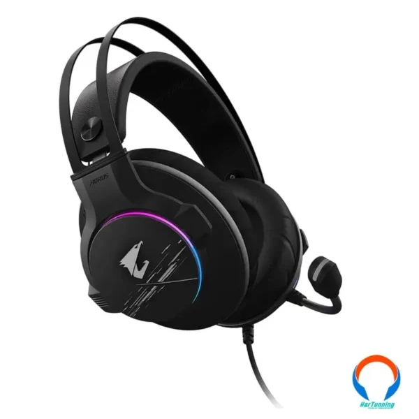 Diadema Gaming GIGABYTE AORUS H1 RGB / Usb 2.0 / Silenciador De Sonido Exterior / Controlador / Micrófono / Canal 7.1 / Negro - Image 2