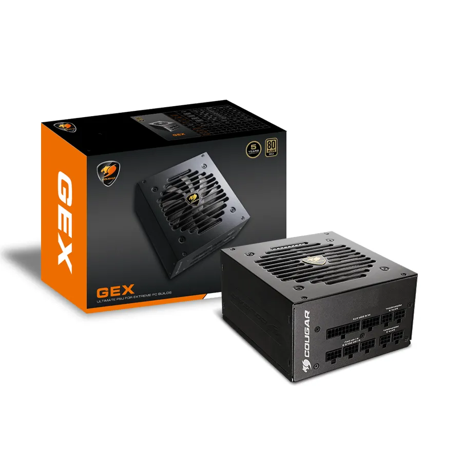 gex-12 Fuente De Poder COUGAR 750W / 80 Plus Gold / ATX / 20+4 Pin / Cpu 4+4 / Sata / Pci-e 6+2 / 120mm / Negro - Imagen 1