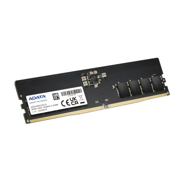 Memoria RAM ADATA 8GB U-Dimm / 4800MHz* OC / Ddr5 Pc5-38400 / Negro / PC Desktop - Image 2