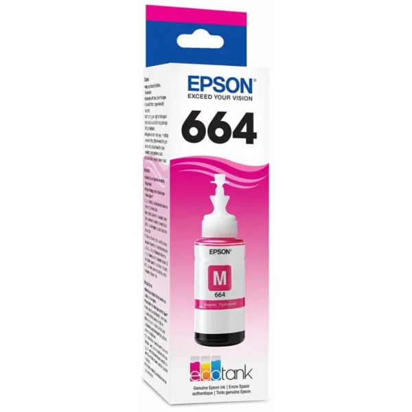Botella de Tinta Epson T664 / Magenta / 70Ml / T664320-AL - Image 1