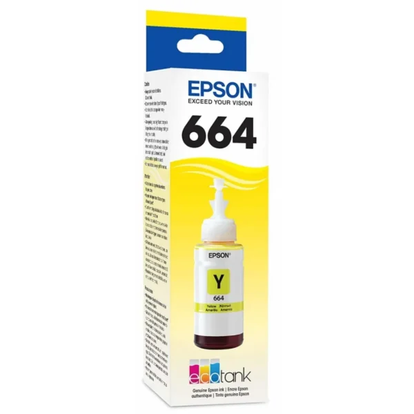 Botella de Tinta Epson T664 / Amarillo / 70Ml / T664420-AL - Image 1